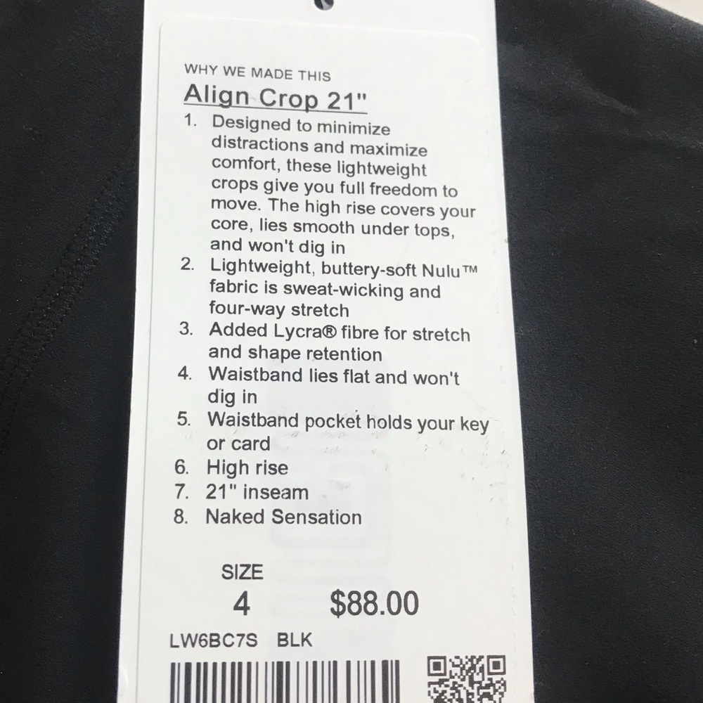 ✨NWT Lululemon Align Crop 21” Leggings